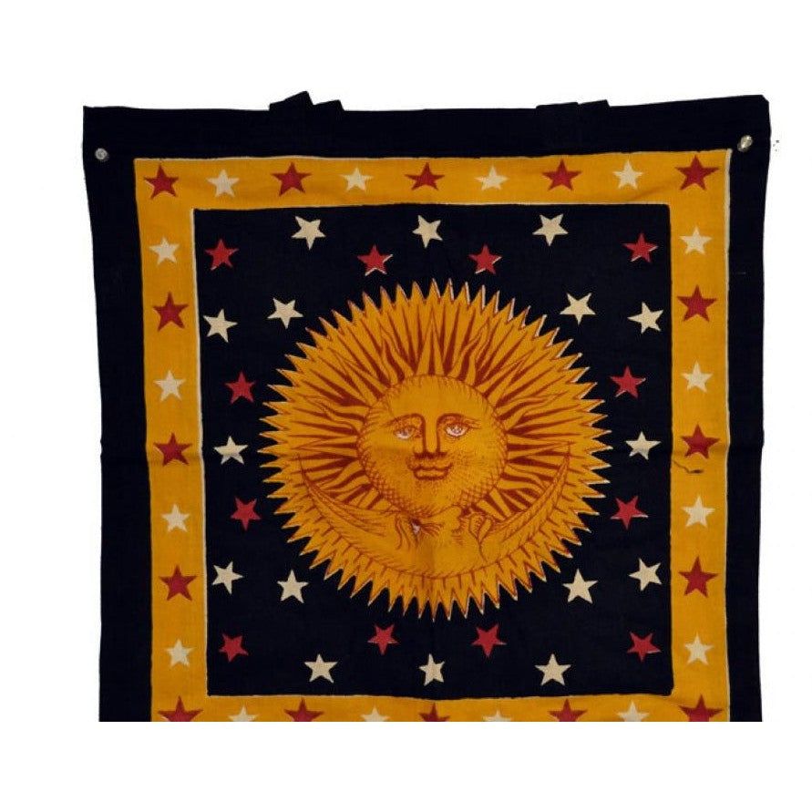 18&quot; x 18&quot; Golden Sun Tote Bag, SKU Z017-SC74-SG, UPC 700317380436