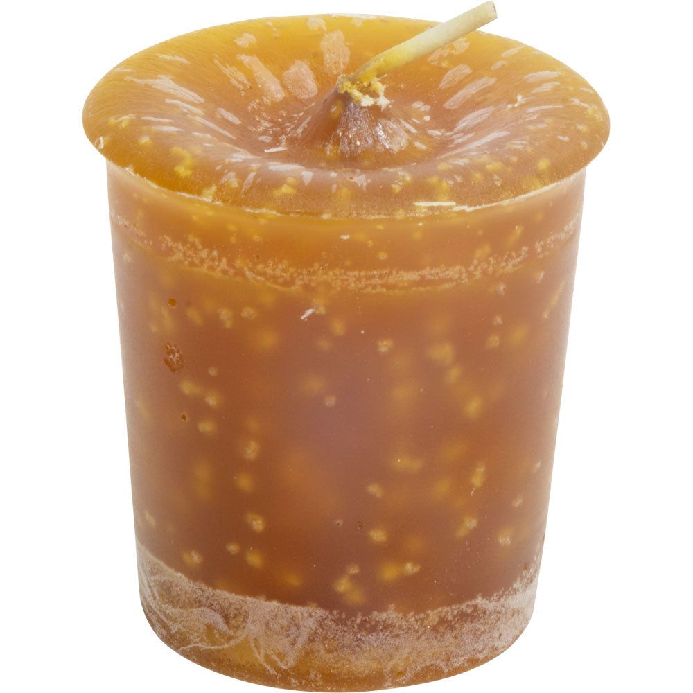 Brazilian Amber Herbal Votive Candle - Gold, SKU KH-81411-D18, UPC 700317418412