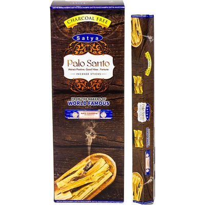 Palo Santo Satya Hexagonal Incense Sticks 20 gram, SKU KH-73135-D6, UPC 700317389736