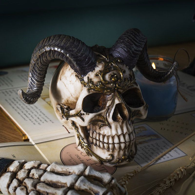 7&quot; Diablo Skull Statue, SKU PG-15374, UPC 700317300984