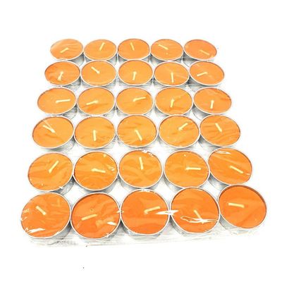 Tealight Candles - Unscented Orange (Pack of 30), SKU T02-09-TL-30-Orange, UPC 700317385172