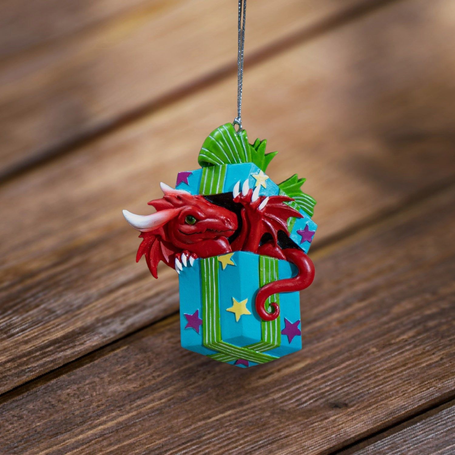 4&quot; Dragon in Gift Ornament by Ruth Thompson, SKU PG-15548, UPC 700317314875