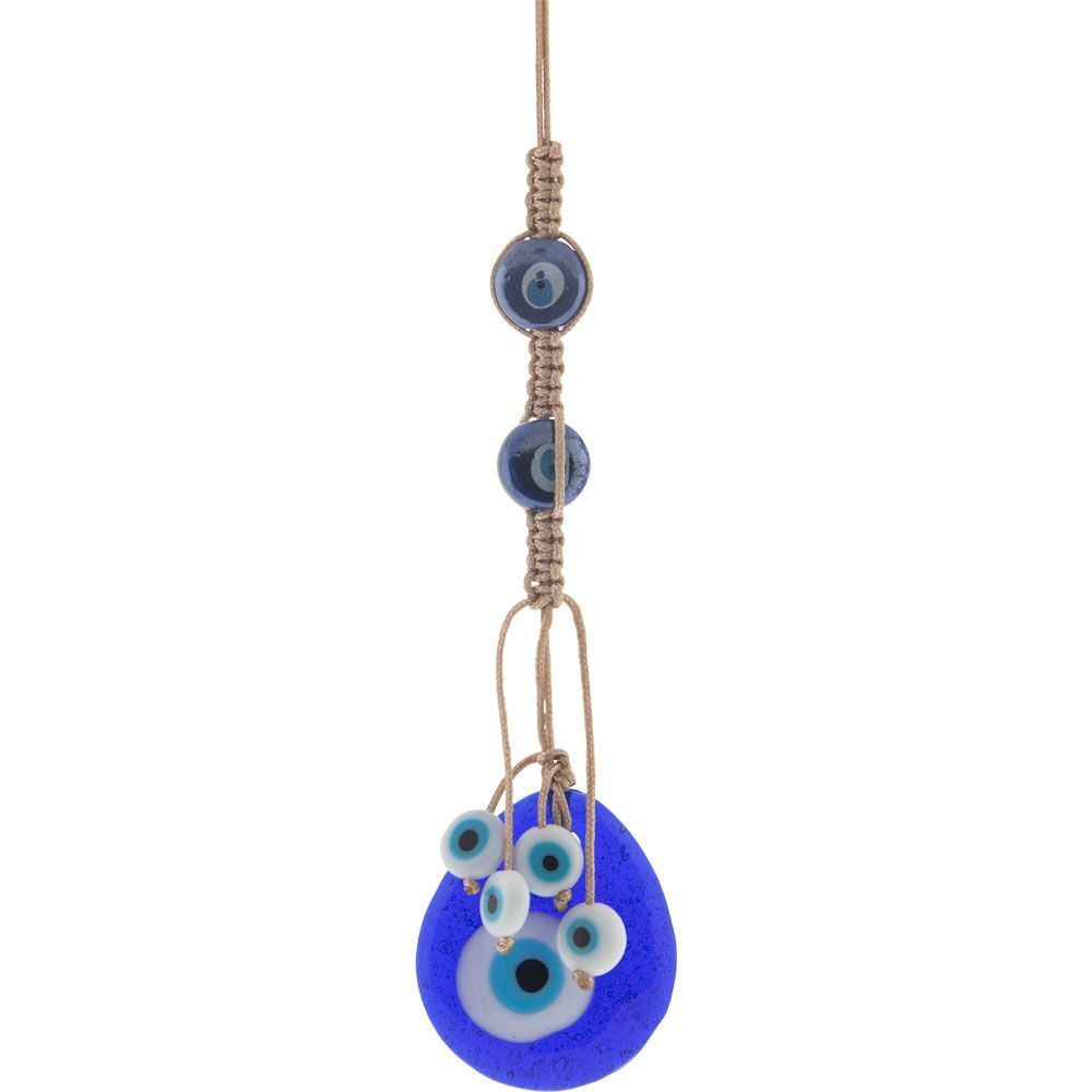 6&quot; Evil Eye Talisman - Teardrop Eye Beaded Tassels, SKU KH-63449, UPC 700317312208