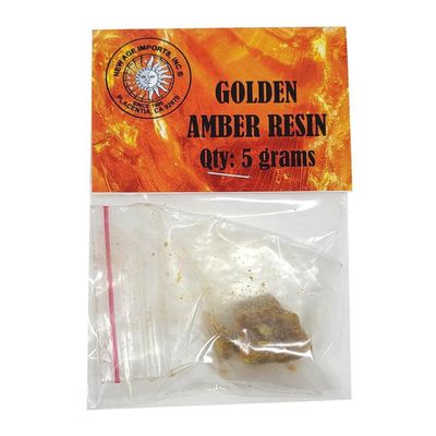 Golden Amber Resin 5 Grams, SKU H05-081-AM05, UPC 700317313922