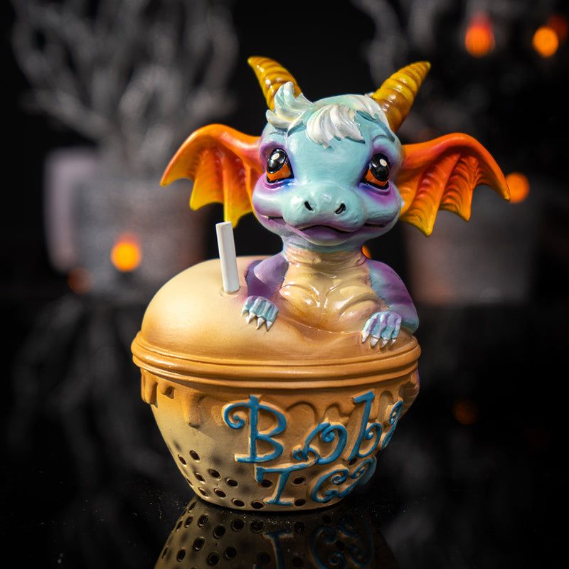 5.5&quot; Boba Tea with George the Dragon Statue, SKU PG-15542, UPC 700317315148