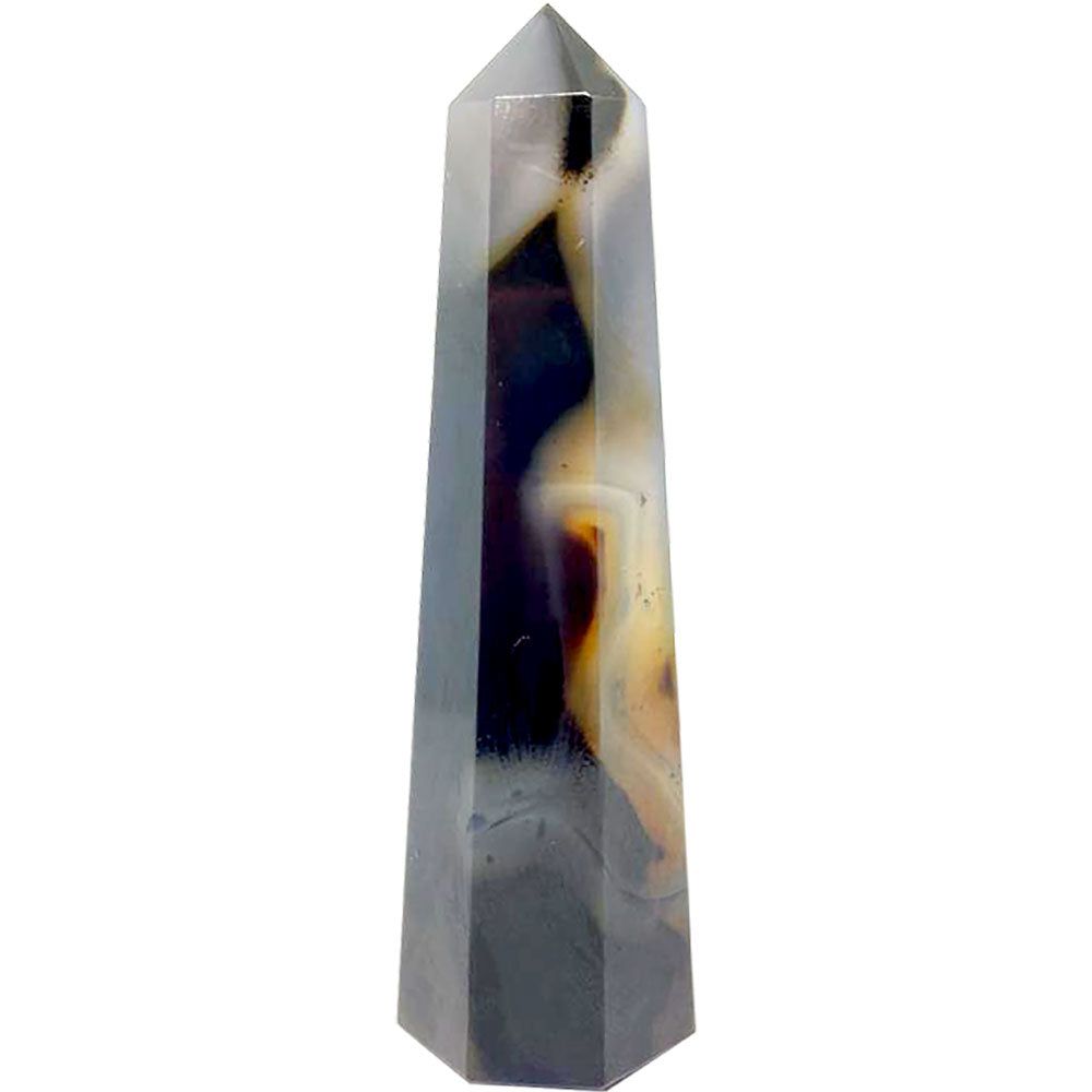 3-4&quot; Gemstone Obelisk - Dentritic Agate, SKU KH-76216, UPC 700317374695