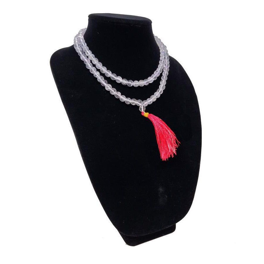 Mala Necklace or Prayer Beads - Crystal (108 Beads), SKU QQ00-GJM-06, UPC 700317371199