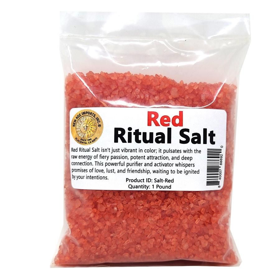 1 lb Ritual Salt - Red, SKU M04-Salt-Red, UPC 700317371472