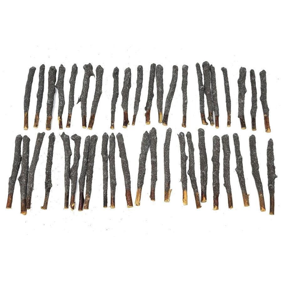 4&quot; Black Copal Dipped Natural Sage Tree Branch Sticks (5 Pack), SKU K05-NSDIP-BC-D50, UPC 700317396…