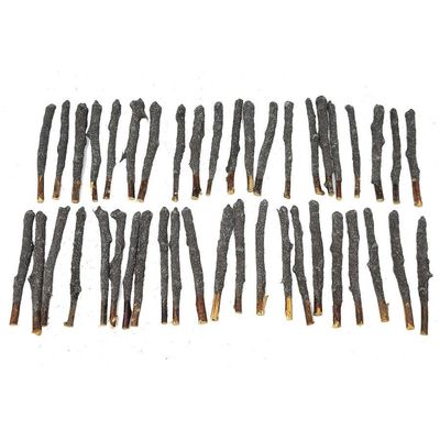4&quot; Black Copal Dipped Natural Sage Tree Branch Sticks (5 Pack), SKU K05-NSDIP-BC-D50, UPC 700317396…