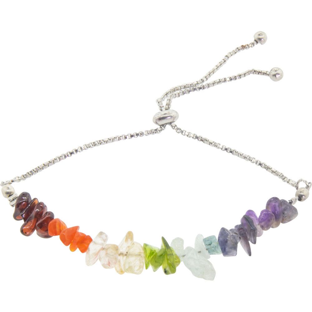 Chakra Gemstone Adjustable Chip Bracelet, SKU KH-98881, UPC 700317357346