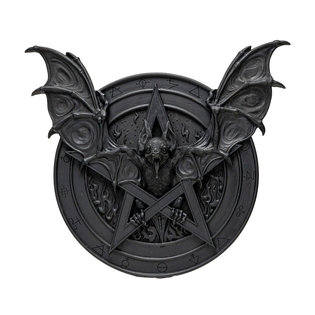 14.25&quot; Black Bat Wall Plaque, SKU PG-16164, UPC 700317418870