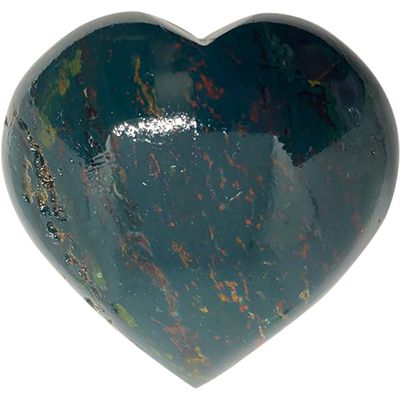 2&quot; Puffed Gemstone Heart - Bloodstone, SKU KH-62448, UPC 700317374718