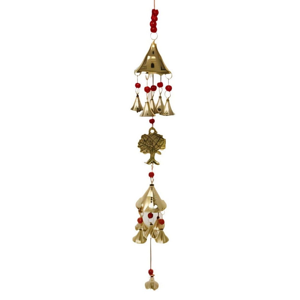23&quot; 3 Tree of Life Brass Wind Chime, SKU F04-088-7528, UPC 700317384601