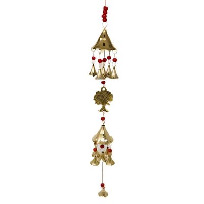 23&quot; 3 Tree of Life Brass Wind Chime, SKU F04-088-7528, UPC 700317384601
