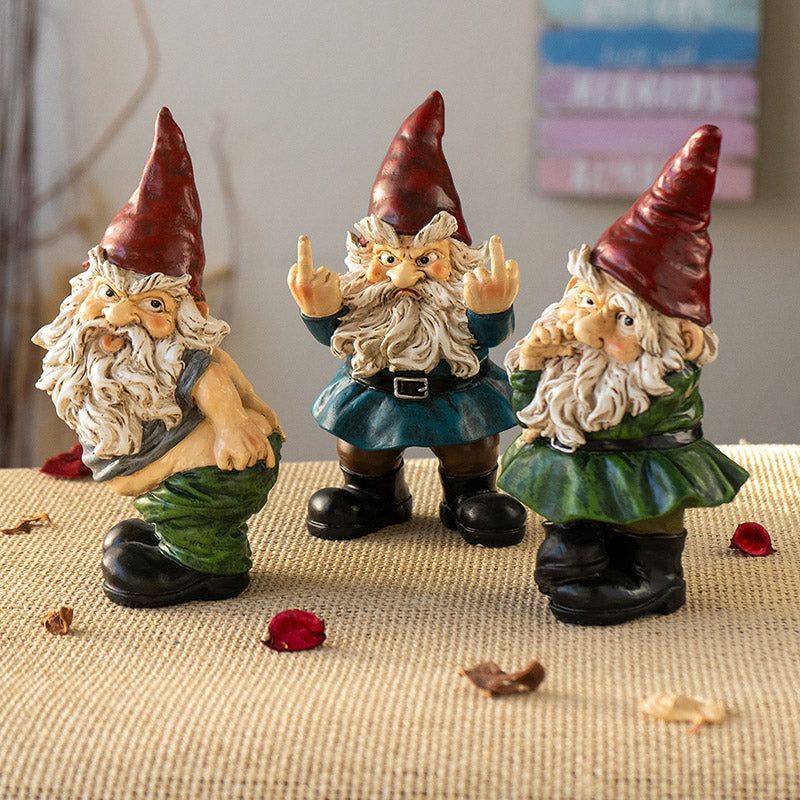 7&quot; Gnome Statue - Evil Gnome (Set of 3), SKU PG-15620, UPC 700317371786