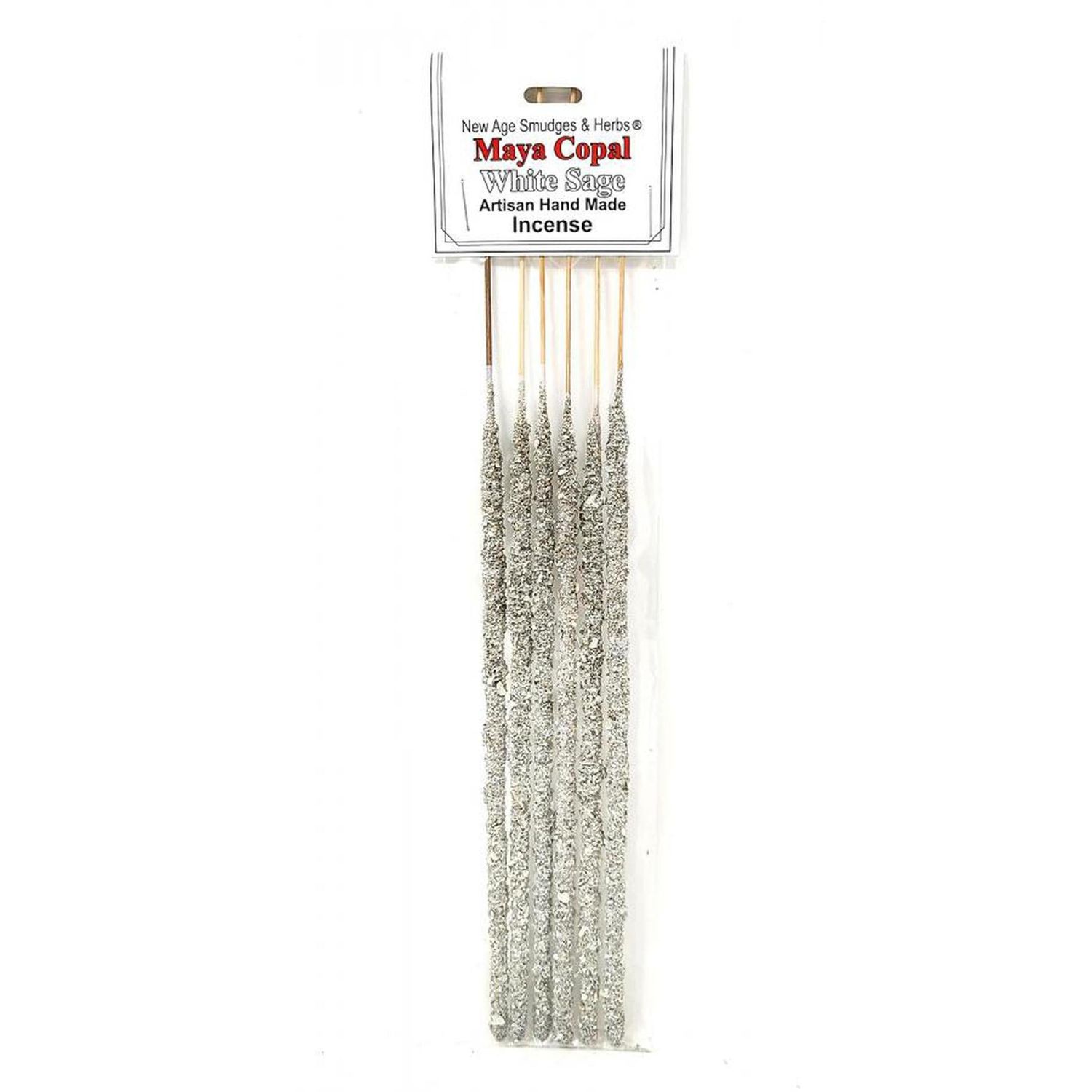 Artisan Handmade Resin &amp; Herb Incense Sticks - White Sage &amp; Copal (6 Pack), SKU RI08, UPC 700317419…