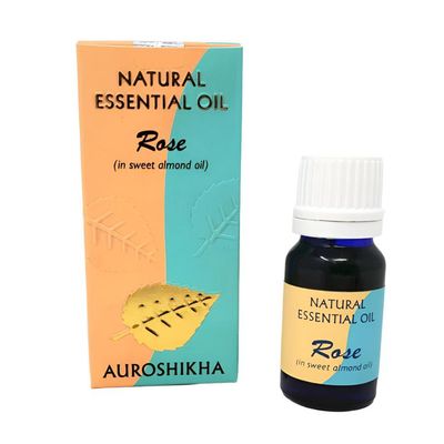 10 ml Auroshikha Essential Oil - Rose, SKU K01-04-AO-R, UPC 700317395737