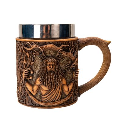 6&quot; Stainless Steel Resin Mug - Cernunnos, SKU PG-16172, UPC 700317418849