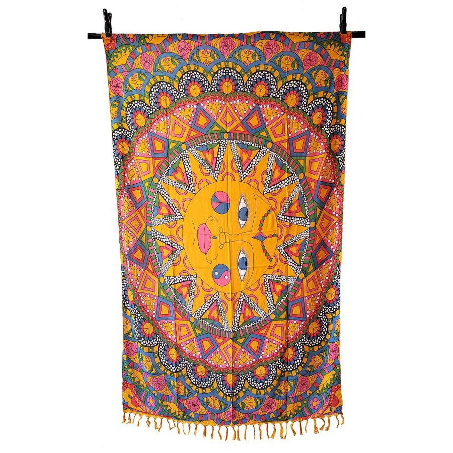 44&quot; x 72&quot; Multi Color Sun Tapestry, SKU SC78-Multi-Sun, UPC 700317309017