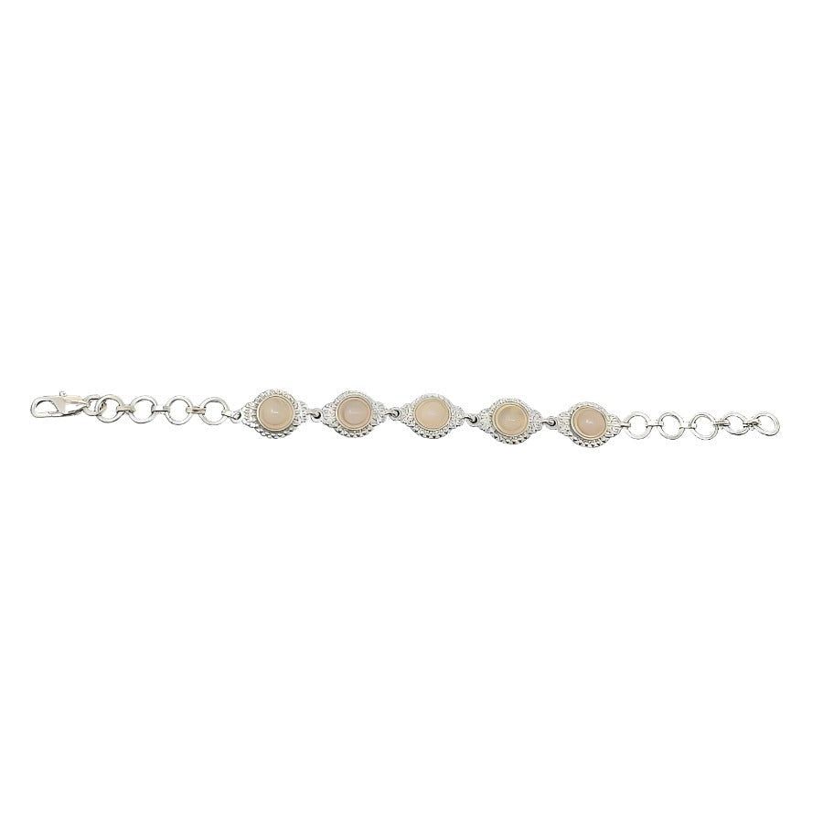 8&quot; Rose Quartz Bracelet with Metal Clasp, SKU R047-BS96, UPC 700317379126