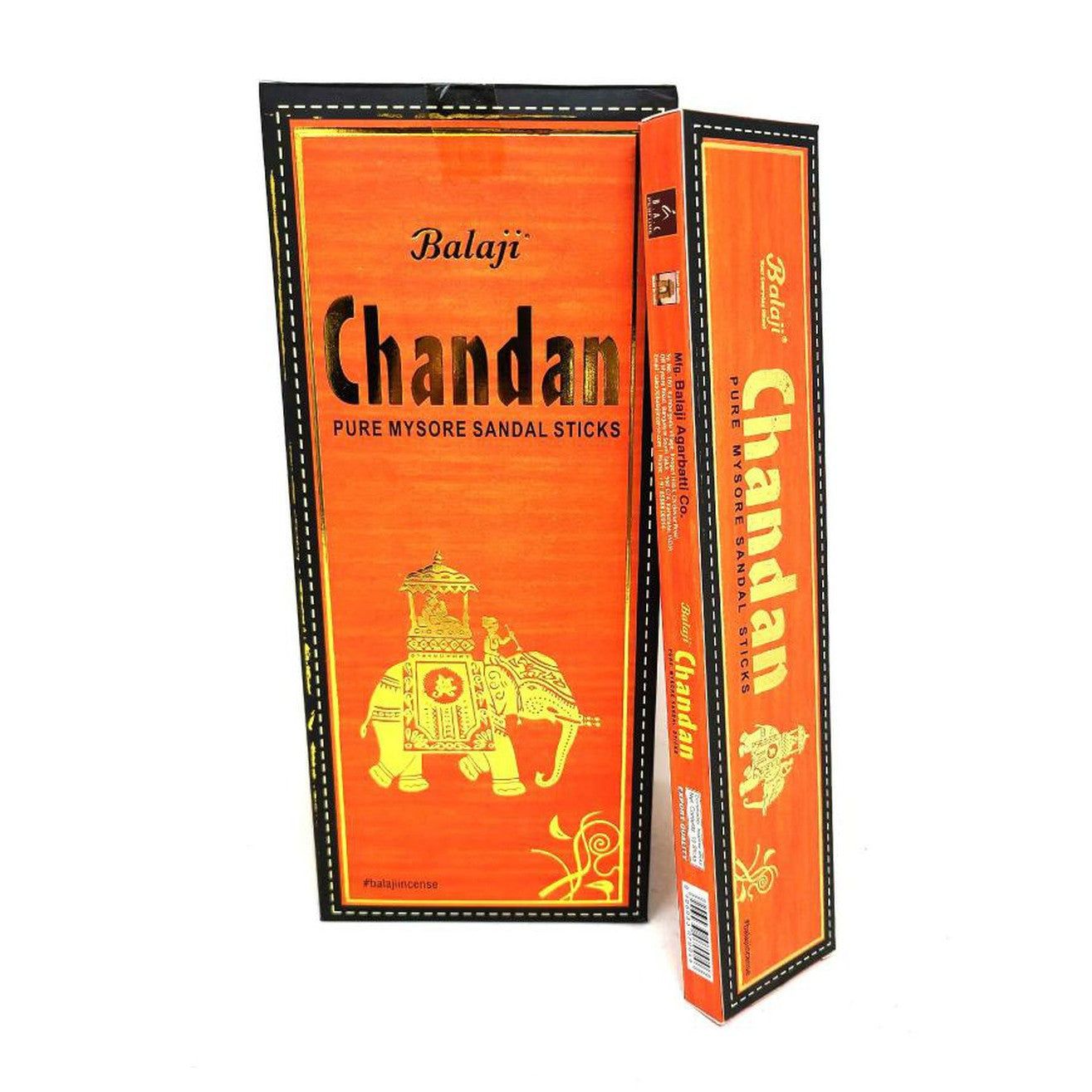 Balaji Chandan Pure Mysore Sandal Incense Sticks (Pack of 15), SKU C06-03-BC15-1, UPC 700317381075