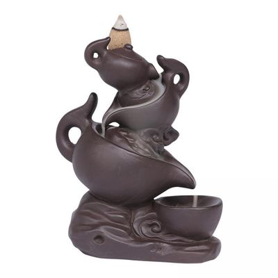 5&quot; Tea Pot Backflow Cone Incense Burner, SKU C00-BFL-41, UPC 700317380856