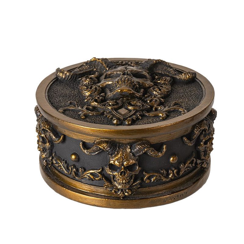4.5&quot; Baroque Skull Gothic Display Box, SKU PG-15799, UPC 700317369776