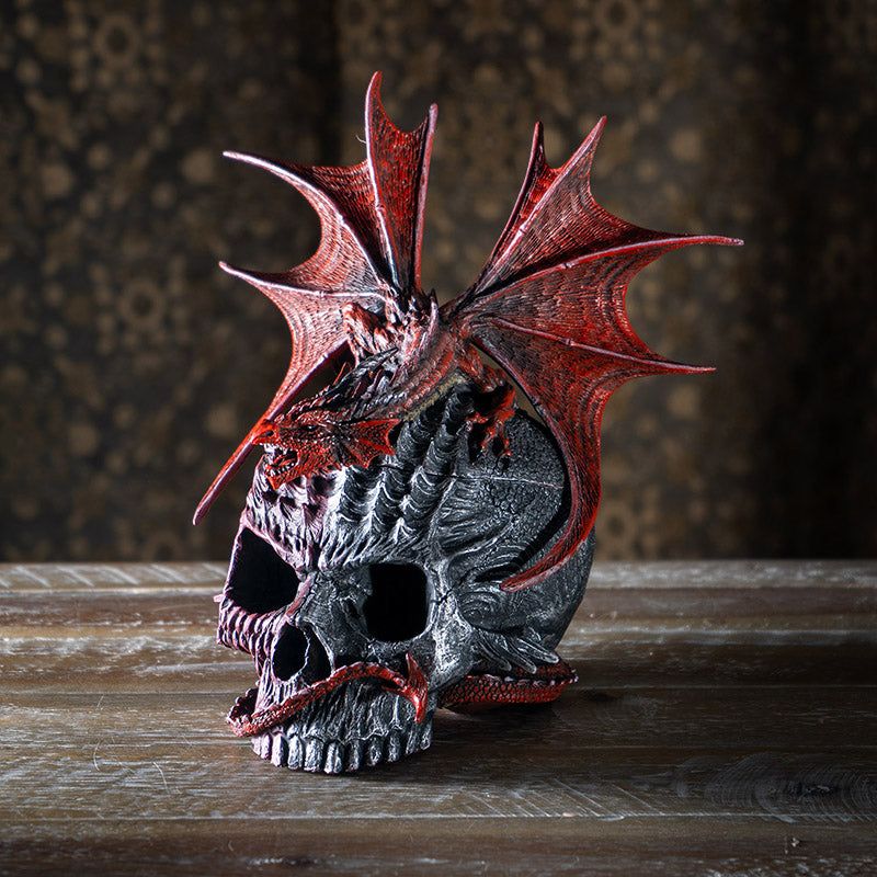 Serpent Infection Skull with Red Dragon Display Box, SKU PG-15477, UPC 700317306351