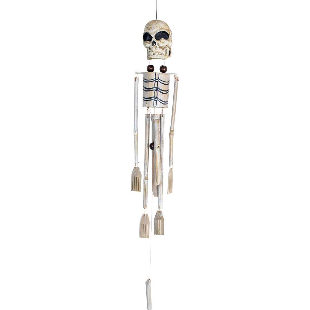 32&quot; Animated Bamboo Wind Chime - Skeleton, SKU KH-30297, UPC 700317388739