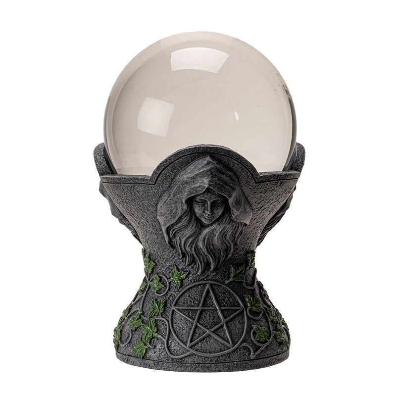 5&quot; Mother, Maiden, and Crone Crystal Ball Holder, SKU PG-15603, UPC 700317357032