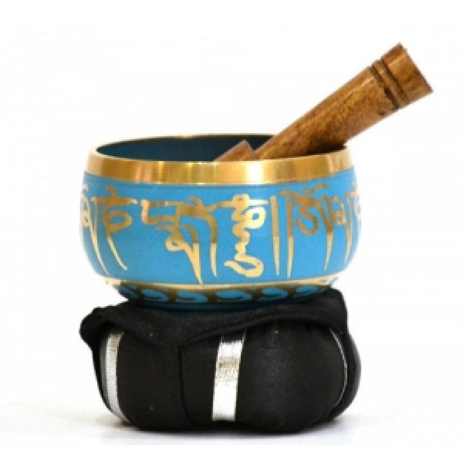 3&quot; Tibetan Singing Bowl with Cushion - Sea Blue, SKU G02-SB3-S, UPC 700317371007