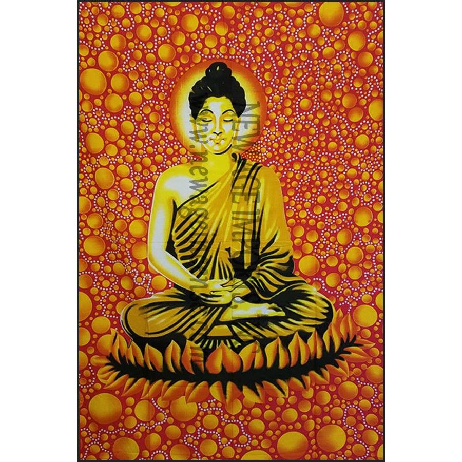 54&quot; x 86&quot; Buddha Tapestry, SKU X231-TST-ROB, UPC 700317380153
