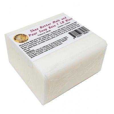 Shea Butter Melt and Pour Block Soap Base, SKU B03-09-SM-SB, UPC 700317354765