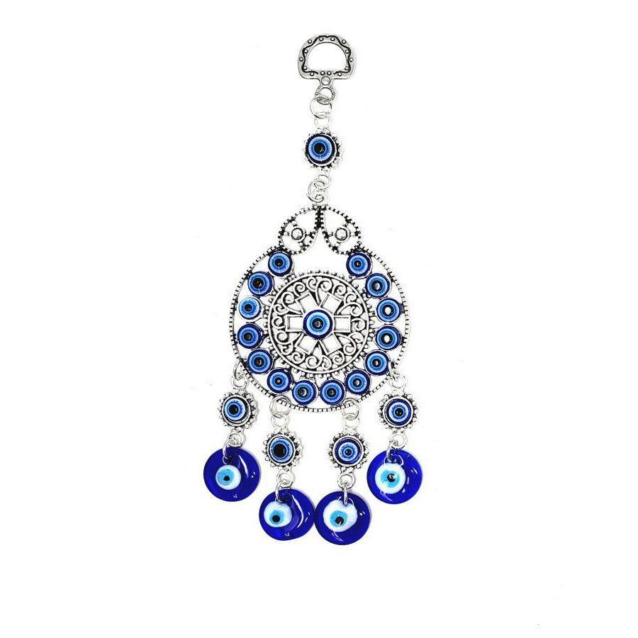 7&quot; Evil Eye Talisman - Mandala with Multi Evil Eye, SKU QQ067-TKE-19, UPC 700317384663