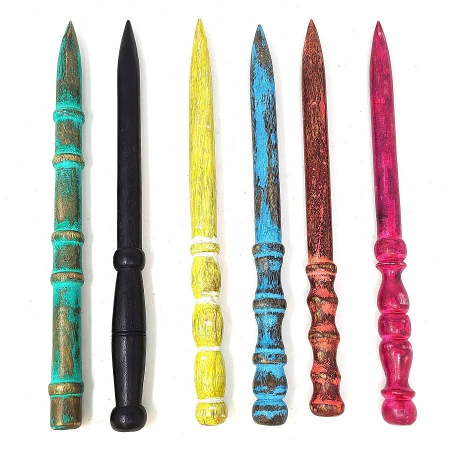 12&quot; Wooden Magic Wand (Assorted Colors), SKU B00-WW16-1, UPC 700317381686