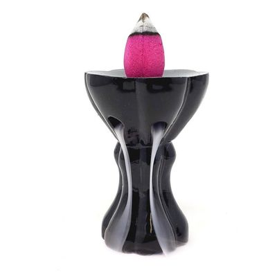 3&quot; Lotus Metal Backflow Cone Incense Burner, SKU B04-BFL-42, UPC 700317380986