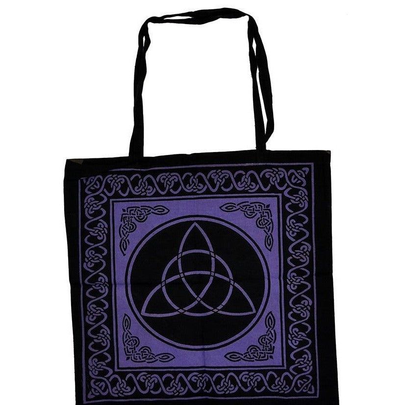 18&quot; x 18&quot; Triquetra Purple &amp; Black Tote Bag, SKU Z009-SC74-TP, UPC 700317380498