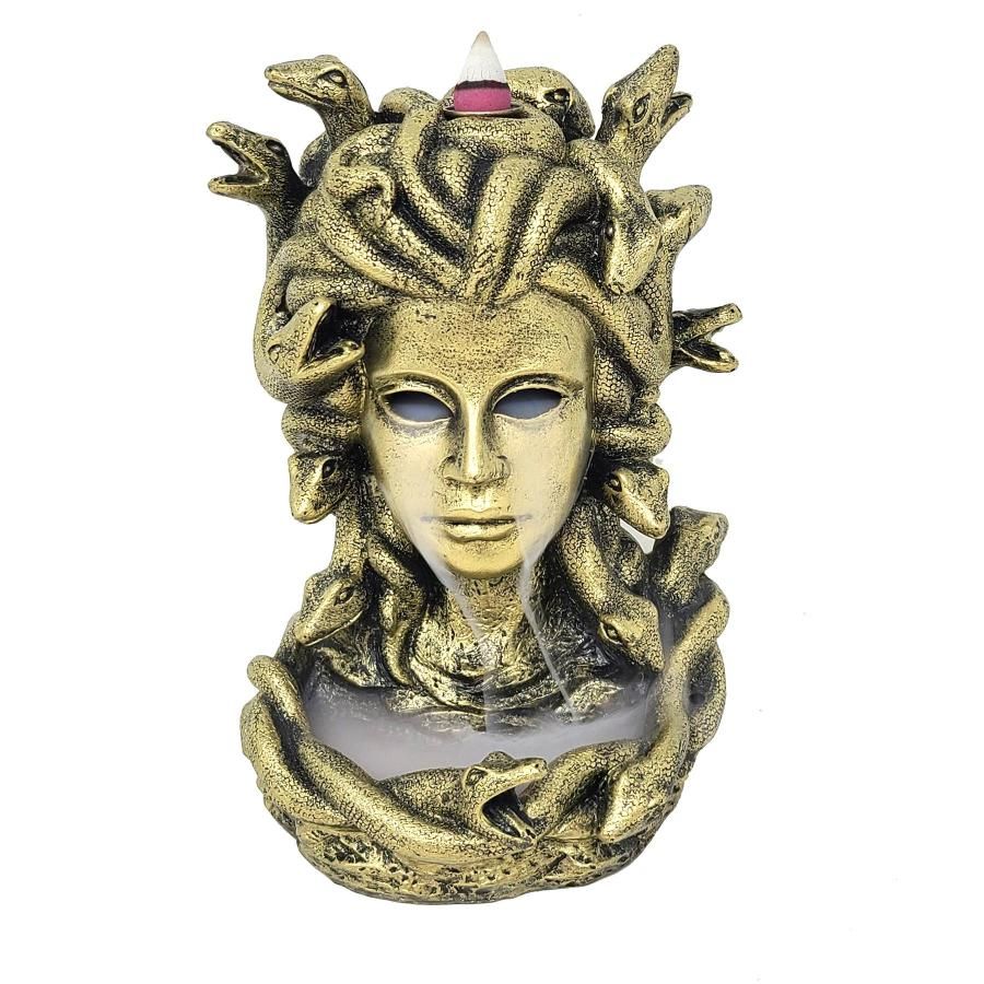 8&quot; Medusa Backflow Cone Incense Burner, SKU BFL-44, UPC 700317311188