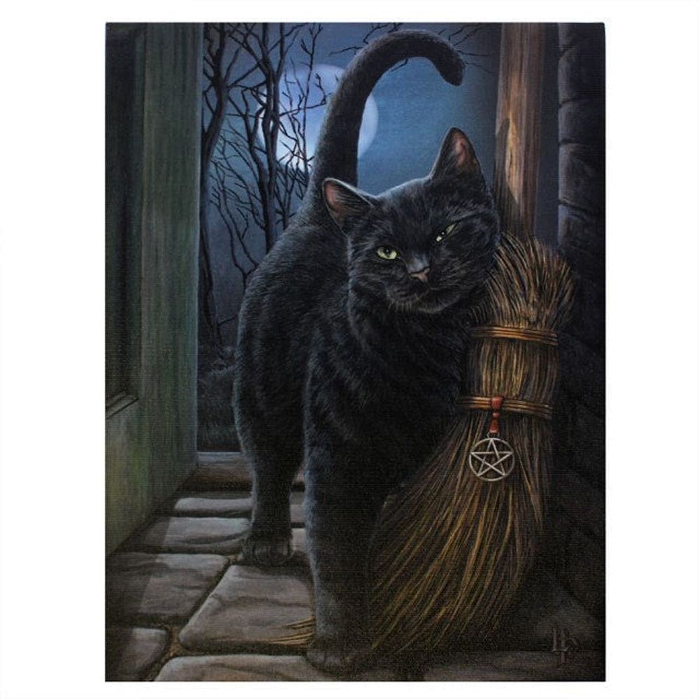 9.8&quot; Lisa Parker Canvas Print - Brush with Magick Cat, SKU PG-14290, UPC 700317299653