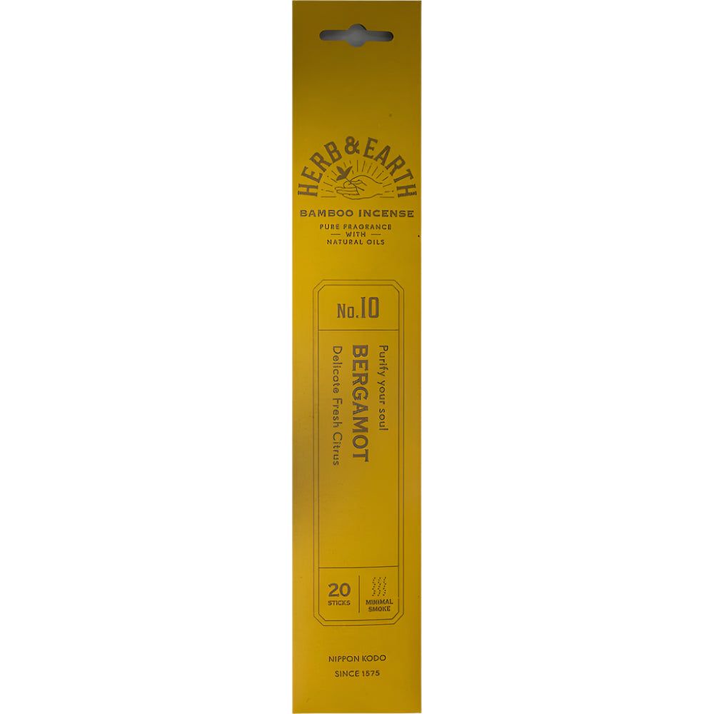 Herb &amp; Earth Incense 20 sticks - Bergamot, SKU KH-72736-D12, UPC 700317418382