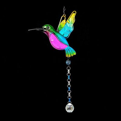 17&quot; Sun Catcher - Colorful Hummingbird, SKU SCWH-30, UPC 700317417446
