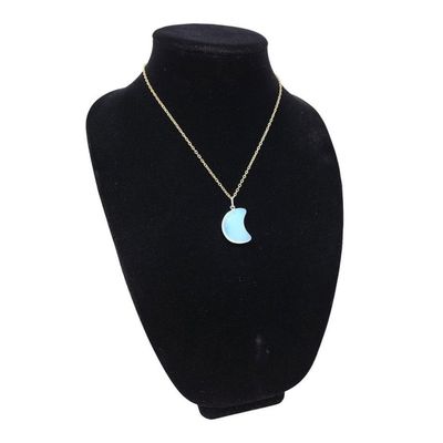 Opalite Crescent Moon Gemstone Pendant, SKU QQ189-P199, UPC 700317384076