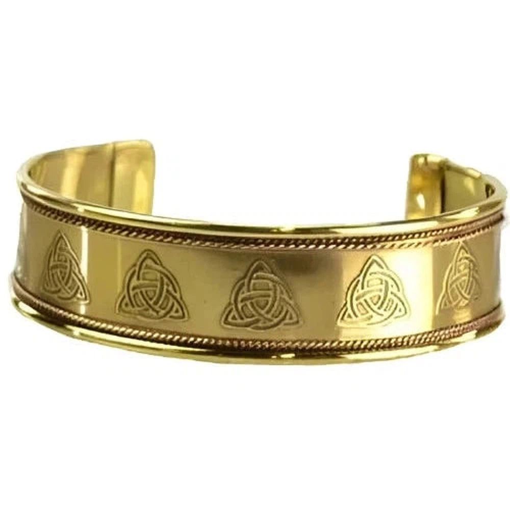 Copper &amp; Brass Bracelet - Triquetra, SKU H01-23-111T-1, UPC 700317379058