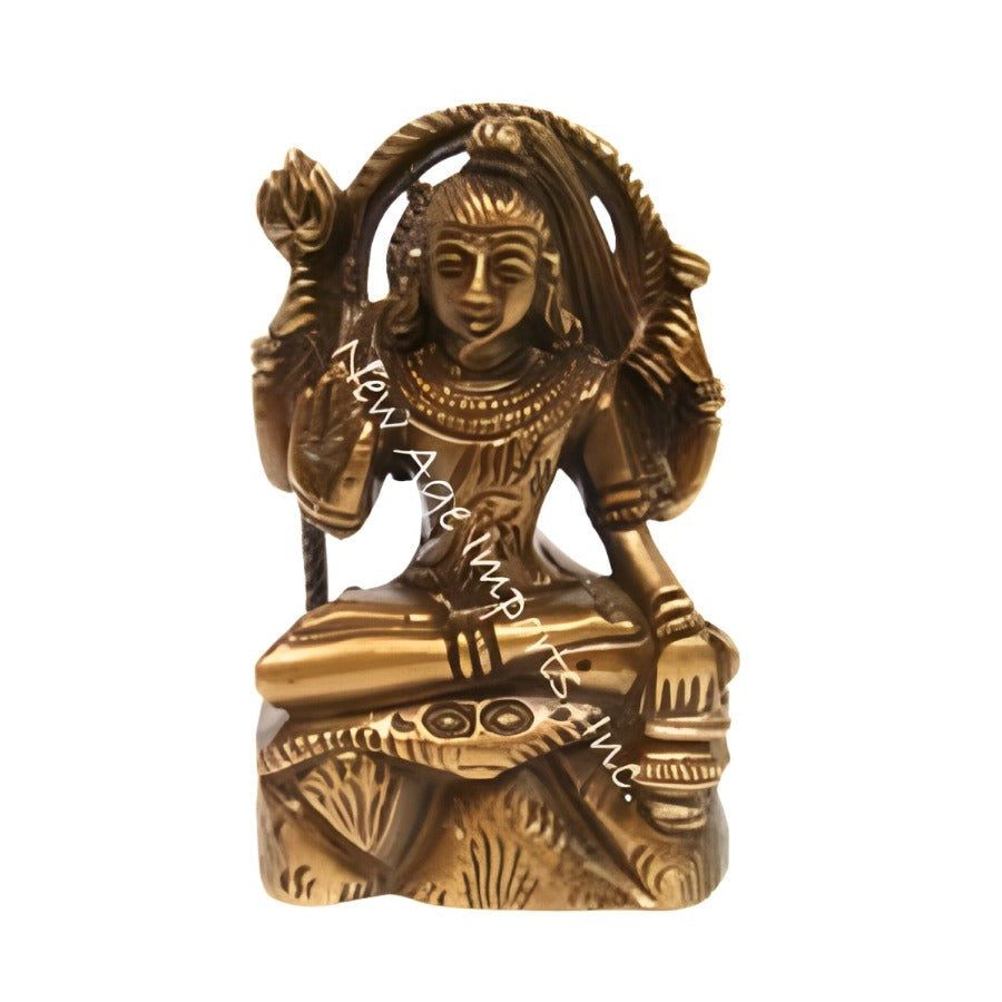 3&quot; Shiva Solid Brass Statue, SKU G08-019-AS1, UPC 700317384366