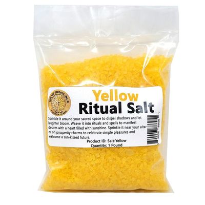 1 lb Ritual Salt - Yellow, SKU M04-Salt-Yellow, UPC 700317371526