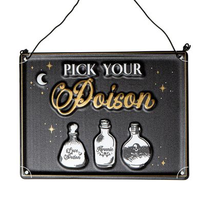 7.8&quot; Pick Your Poison Hanging Sign, SKU PG-15814, UPC 700317388593