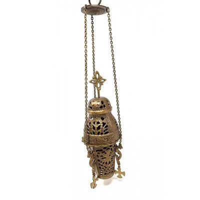 15&quot; Hanging Church Brass Charcoal Burner, SKU IBB48, UPC 700317303497