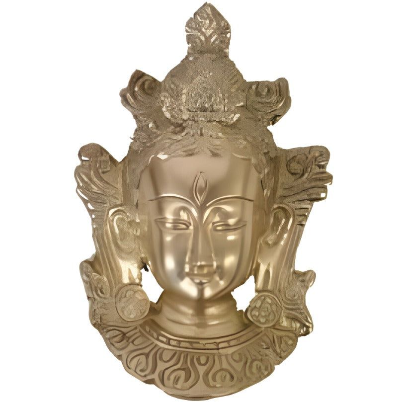 4&quot; Goddess Tara Solid Brass Mask / Wall Hanging, SKU G08-005-655, UPC 700317383277