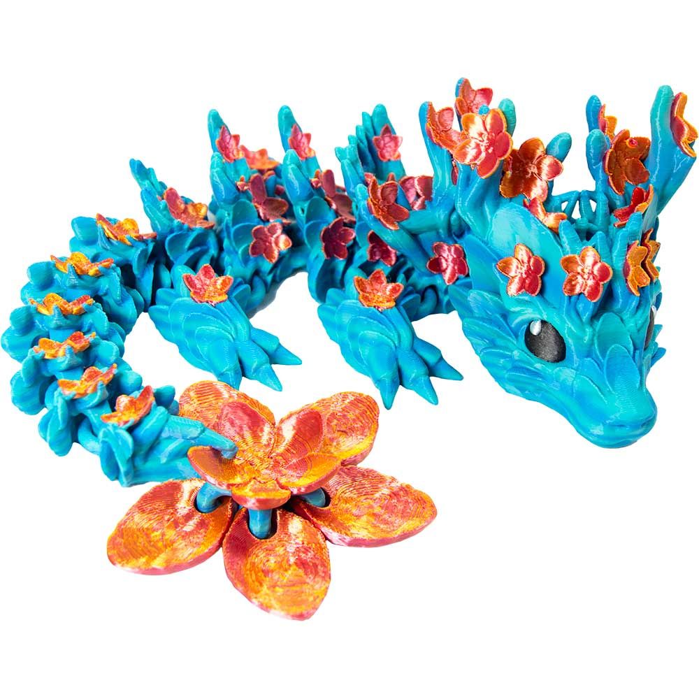 12.5&quot; Animal Fidget - Cherry Blossom Dragon (Assorted Colors), SKU KH-33519, UPC 700317397526